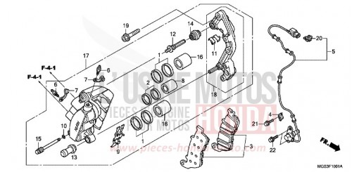 ETRIER DE FREIN AVANT (NC700XA/XD) NC700XDD de 2013